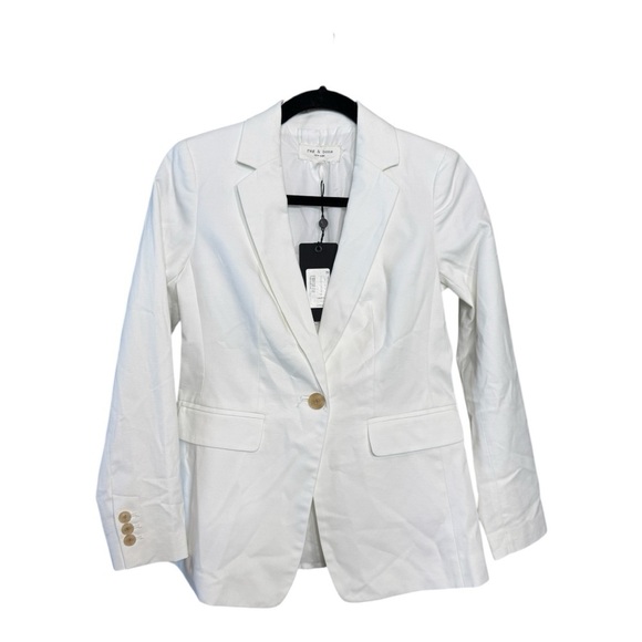 Rag & bone Women's Classic White Blazer - Picture 2 of 6